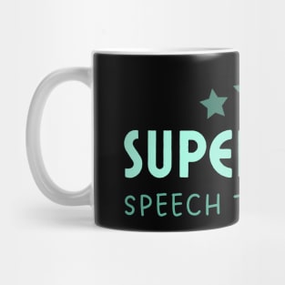 Speech Therapist Superstar – Typography – Mint Green Mug